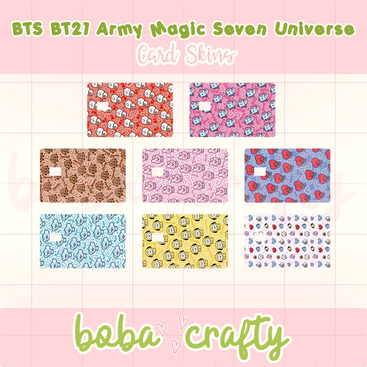 BTS BT21 Army Magic Seven Universe Card Skins